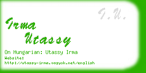 irma utassy business card